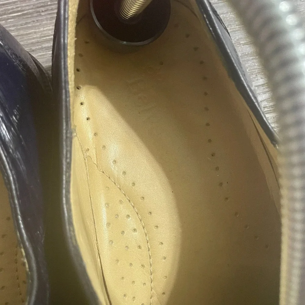 Belvedere blue examine leather